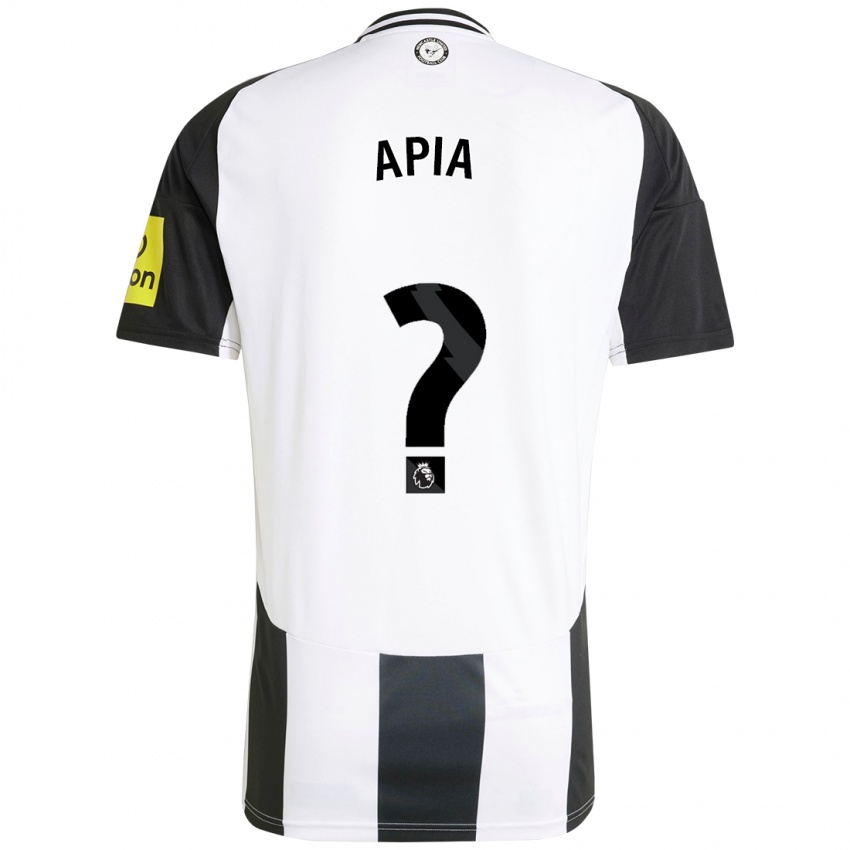 Niño Camiseta Aaron Apia #0 Blanco Negro 1ª Equipación 2024/25 La Camisa México