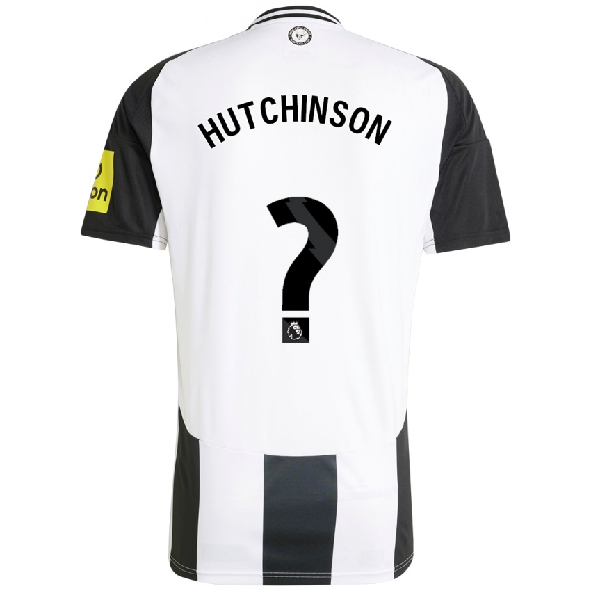 Niño Camiseta Noah Hutchinson #0 Blanco Negro 1ª Equipación 2024/25 La Camisa México