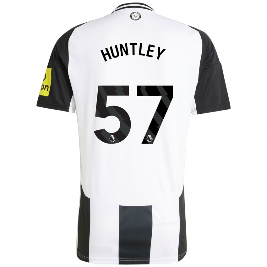 Niño Camiseta James Huntley #57 Blanco Negro 1ª Equipación 2024/25 La Camisa México