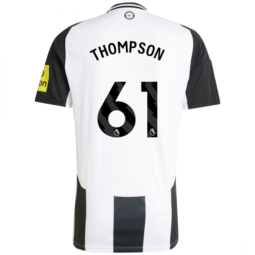 Niño Camiseta Max Thompson #61 Blanco Negro 1ª Equipación 2024/25 La Camisa México