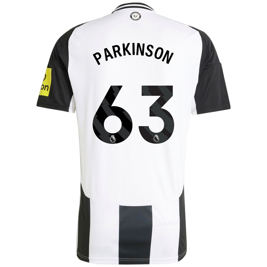 Niño Camiseta Ben Parkinson #63 Blanco Negro 1ª Equipación 2024/25 La Camisa México