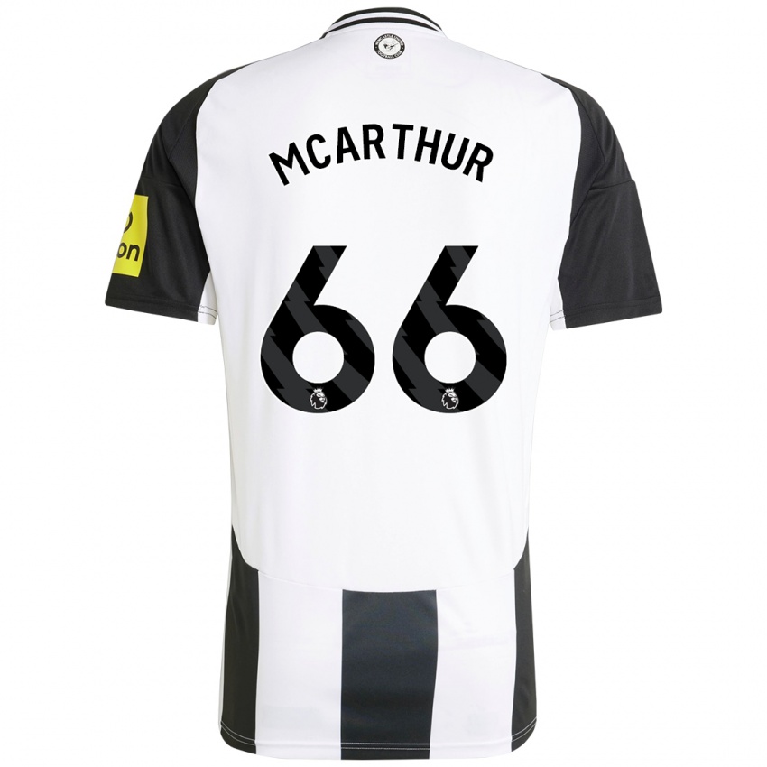 Niño Camiseta Charlie Mcarthur #66 Blanco Negro 1ª Equipación 2024/25 La Camisa México