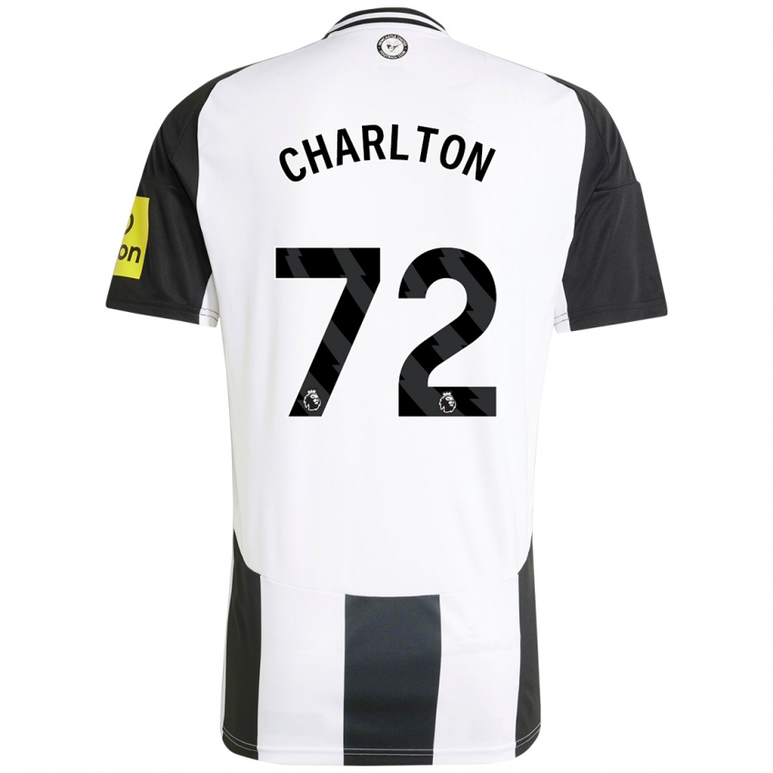 Niño Camiseta Dylan Charlton #72 Blanco Negro 1ª Equipación 2024/25 La Camisa México