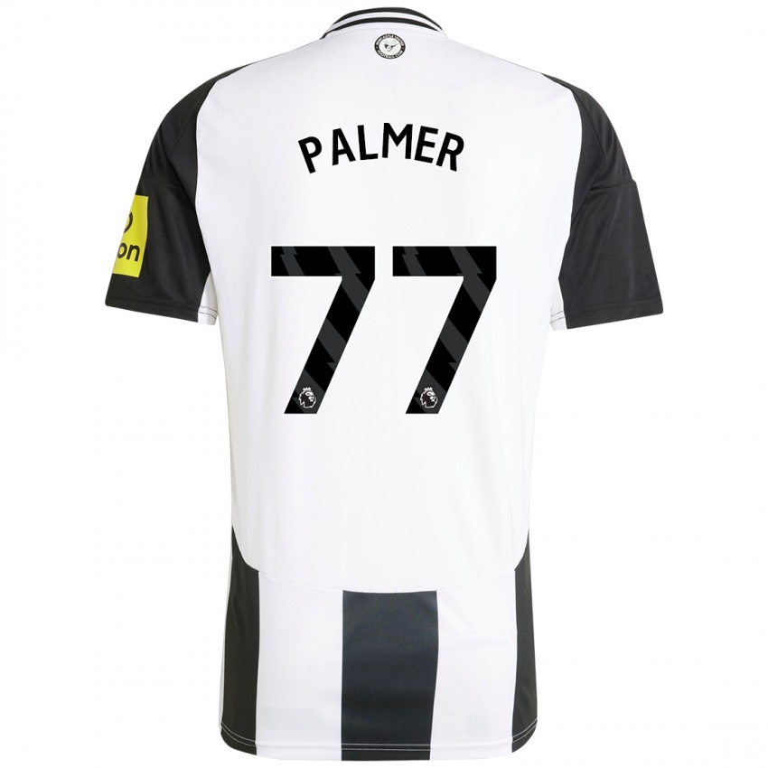 Niño Camiseta Darren Palmer #77 Blanco Negro 1ª Equipación 2024/25 La Camisa México