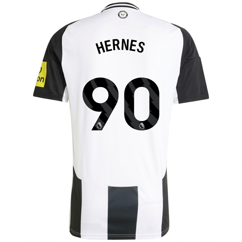 Niño Camiseta Travis Hernes #90 Blanco Negro 1ª Equipación 2024/25 La Camisa México