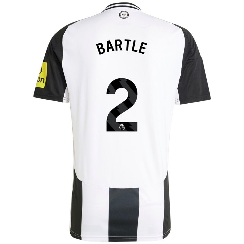 Niño Camiseta Jodie Bartle #2 Blanco Negro 1ª Equipación 2024/25 La Camisa México