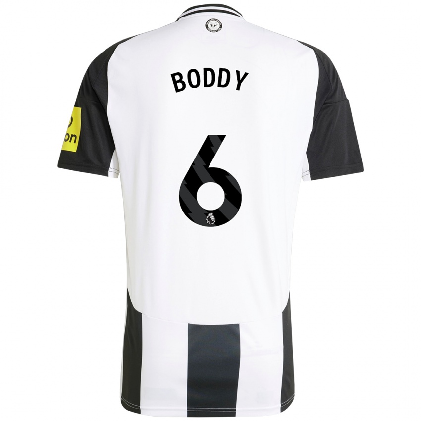 Niño Camiseta Elysia Boddy #6 Blanco Negro 1ª Equipación 2024/25 La Camisa México