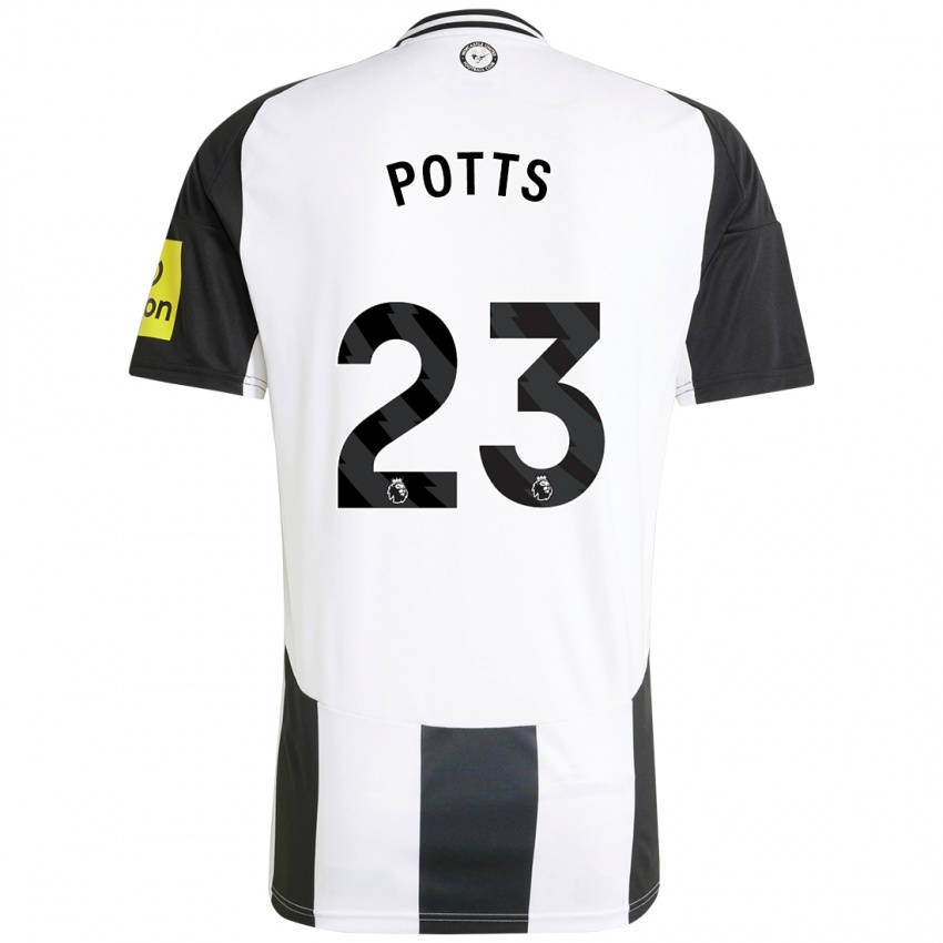 Niño Camiseta Charlotte Potts #23 Blanco Negro 1ª Equipación 2024/25 La Camisa México