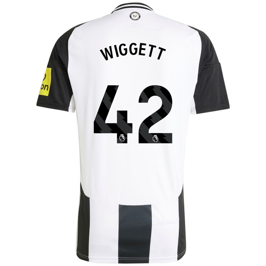 Niño Camiseta Charlie Wiggett #42 Blanco Negro 1ª Equipación 2024/25 La Camisa México