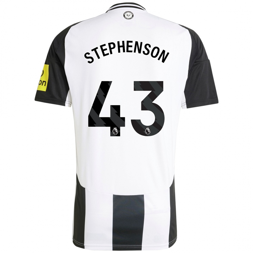 Niño Camiseta Dylan Stephenson #43 Blanco Negro 1ª Equipación 2024/25 La Camisa México