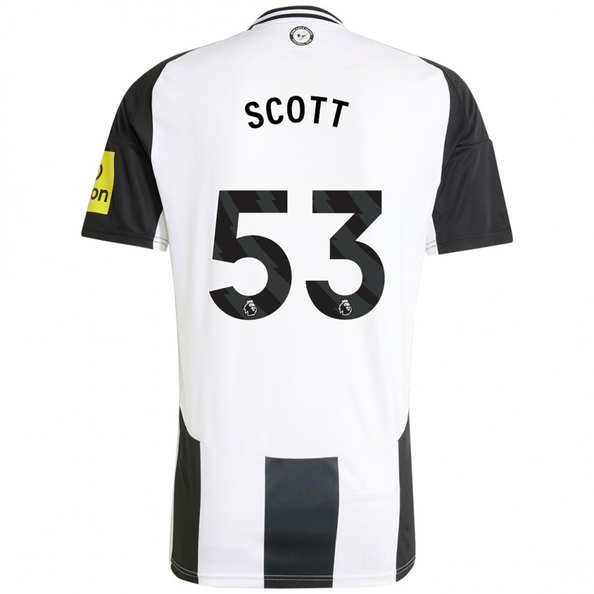 Niño Camiseta Joshua Scott #53 Blanco Negro 1ª Equipación 2024/25 La Camisa México