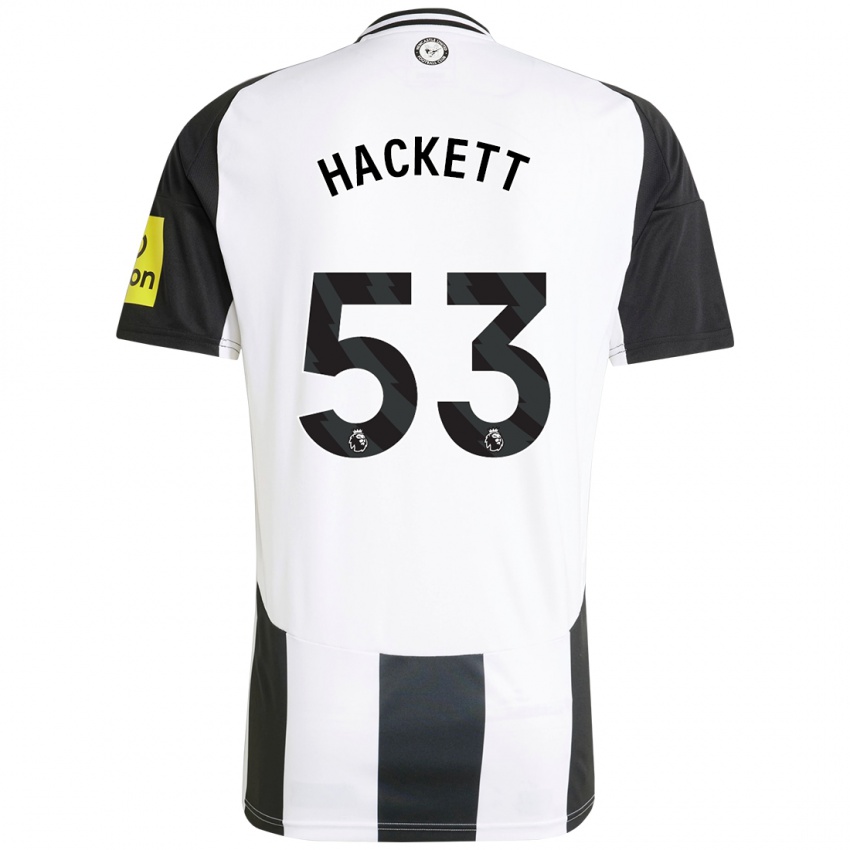 Niño Camiseta Jordan Hackett #53 Blanco Negro 1ª Equipación 2024/25 La Camisa México