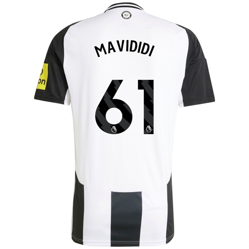 Niño Camiseta Shaun Mavididi #61 Blanco Negro 1ª Equipación 2024/25 La Camisa México