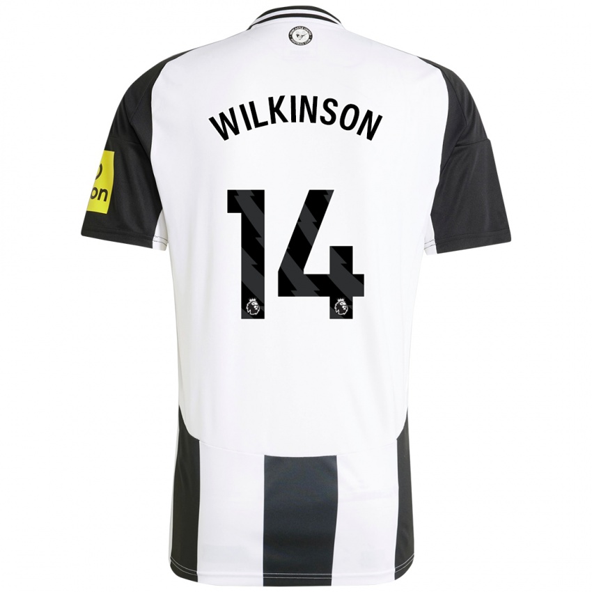 Niño Camiseta Sharna Wilkinson #14 Blanco Negro 1ª Equipación 2024/25 La Camisa México