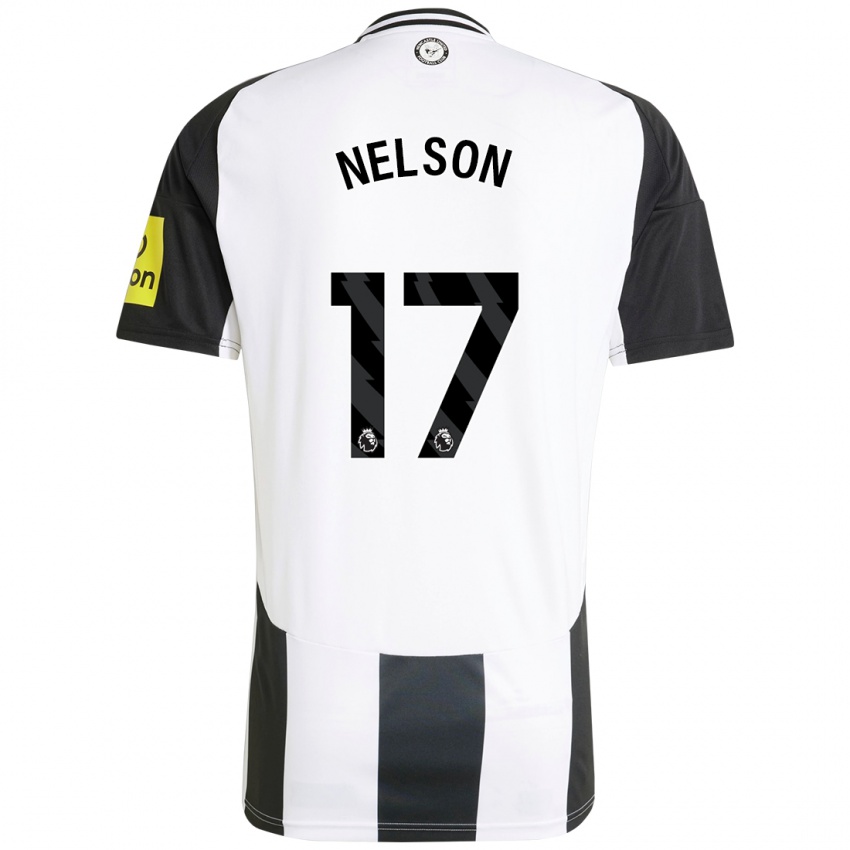 Niño Camiseta Erin Nelson #17 Blanco Negro 1ª Equipación 2024/25 La Camisa México