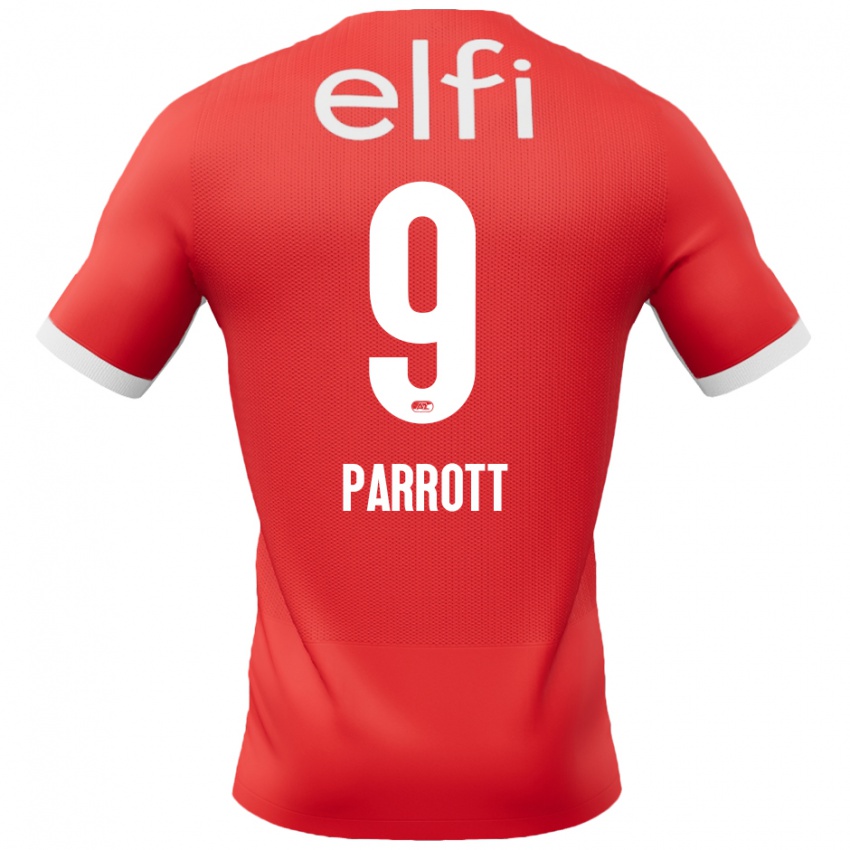 Niño Camiseta Troy Parrott #9 Rojo Blanco 1ª Equipación 2024/25 La Camisa México