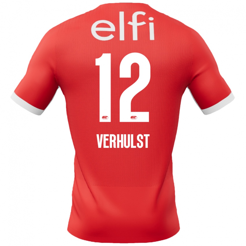 Niño Camiseta Hobie Verhulst #12 Rojo Blanco 1ª Equipación 2024/25 La Camisa México