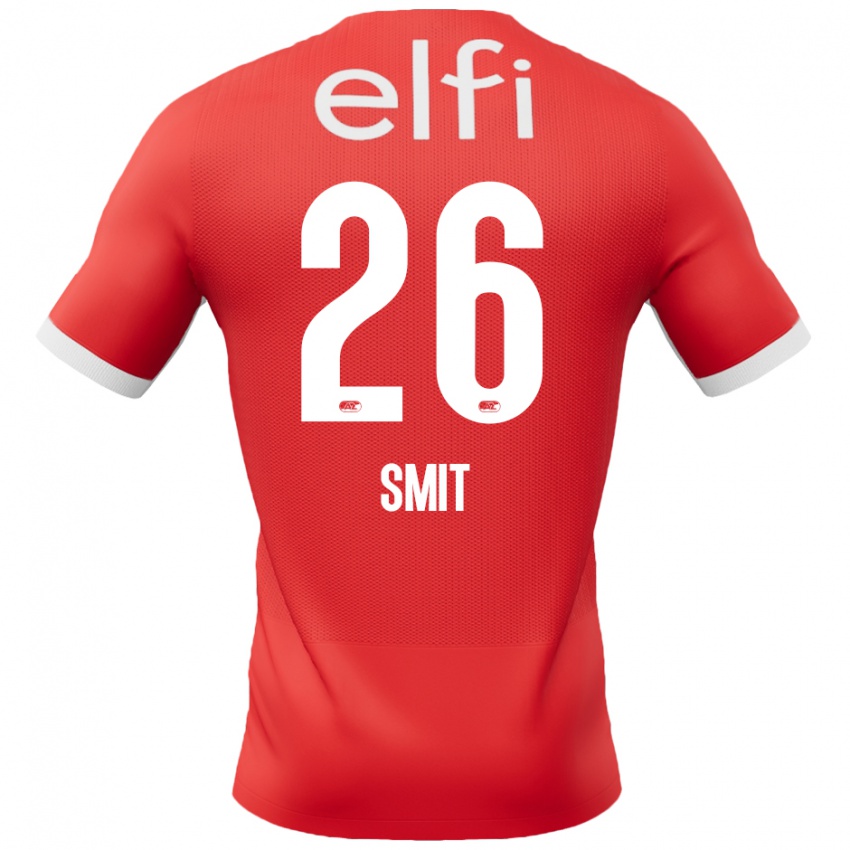 Niño Camiseta Kees Smit #26 Rojo Blanco 1ª Equipación 2024/25 La Camisa México