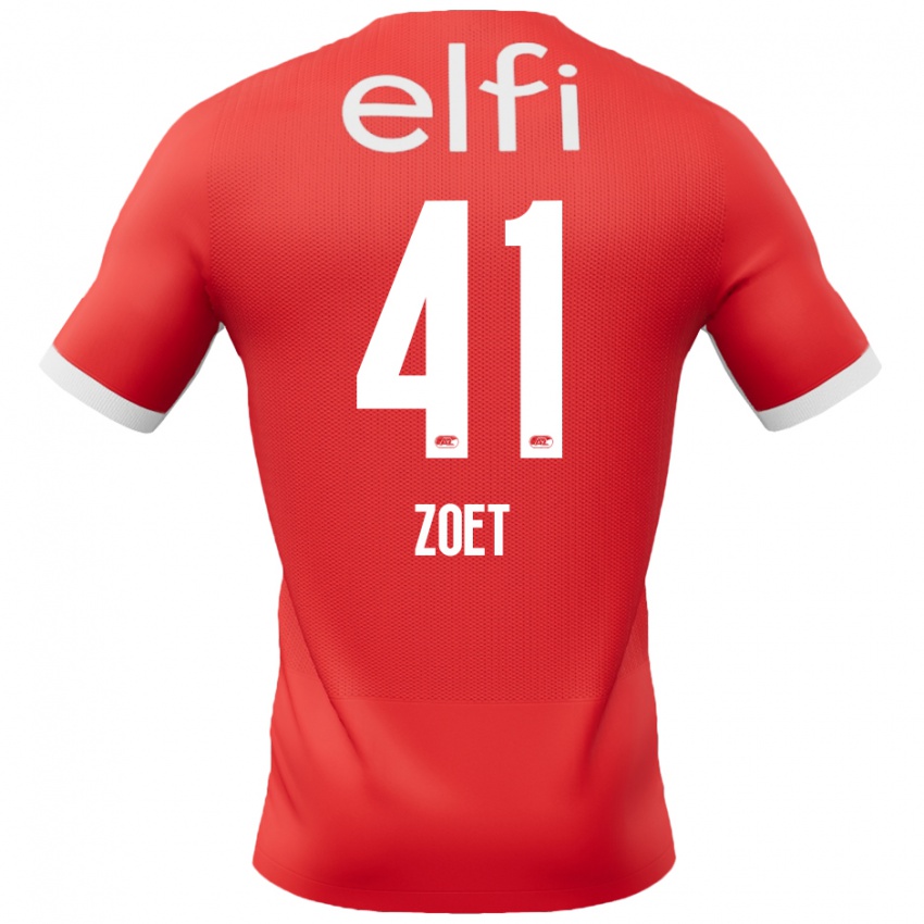 Niño Camiseta Jeroen Zoet #41 Rojo Blanco 1ª Equipación 2024/25 La Camisa México