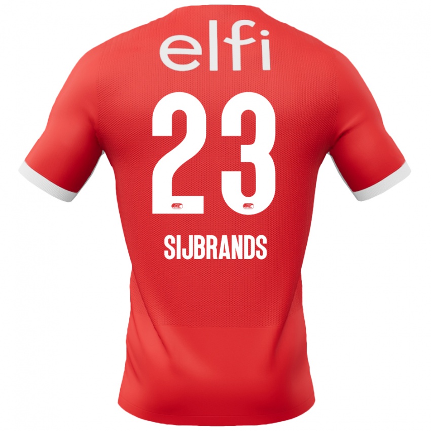 Niño Camiseta Julian Sijbrands #23 Rojo Blanco 1ª Equipación 2024/25 La Camisa México