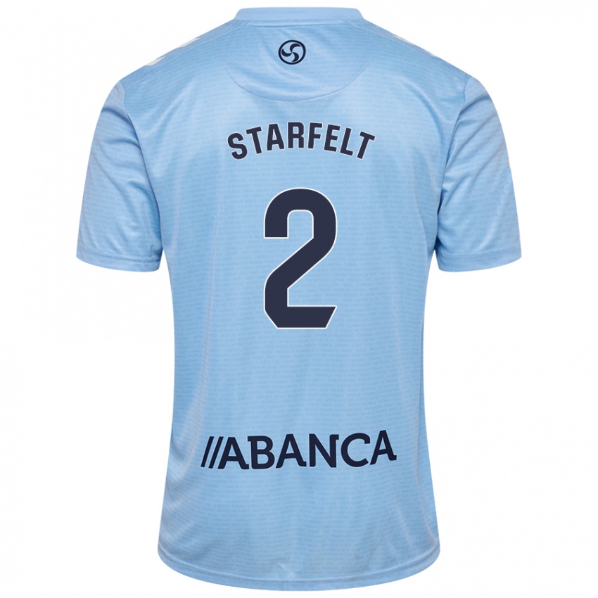 Niño Camiseta Carl Starfelt #2 Azul Cielo 1ª Equipación 2024/25 La Camisa México