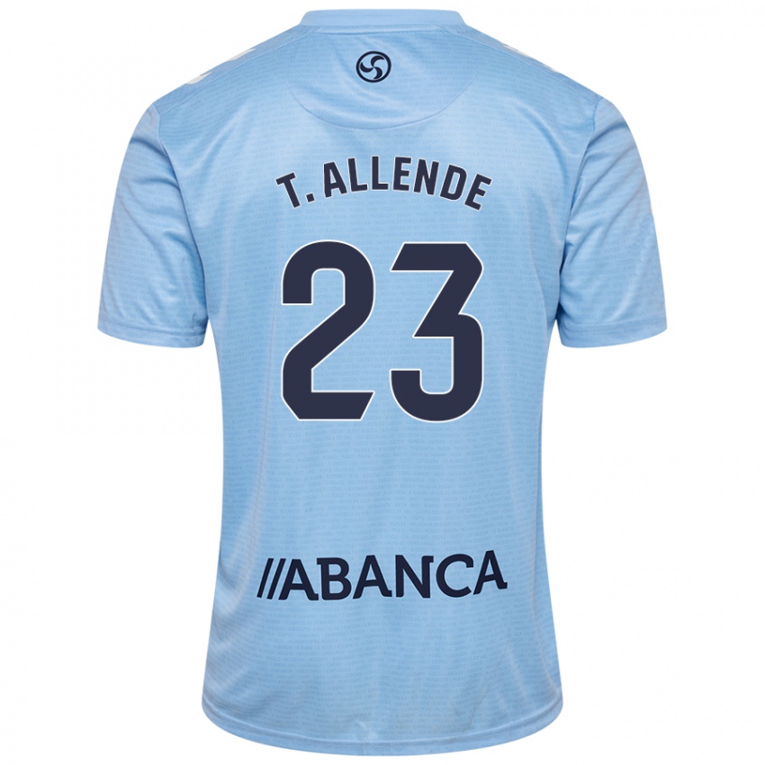 Niño Camiseta Tadeo Allende #23 Azul Cielo 1ª Equipación 2024/25 La Camisa México