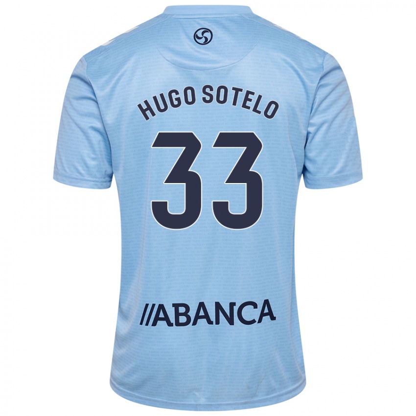 Niño Camiseta Hugo Sotelo #33 Azul Cielo 1ª Equipación 2024/25 La Camisa México