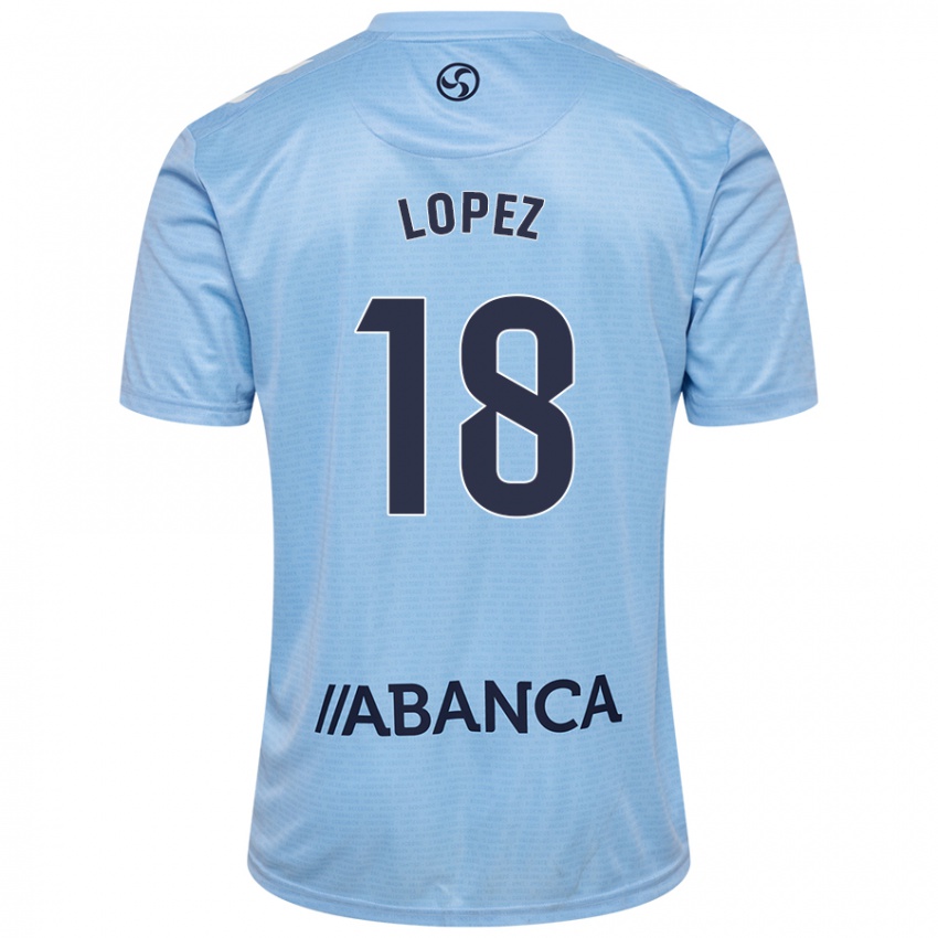 Niño Camiseta Joel López #18 Azul Cielo 1ª Equipación 2024/25 La Camisa México