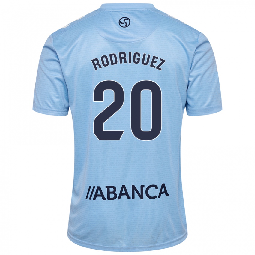 Niño Camiseta Javi Rodríguez #20 Azul Cielo 1ª Equipación 2024/25 La Camisa México