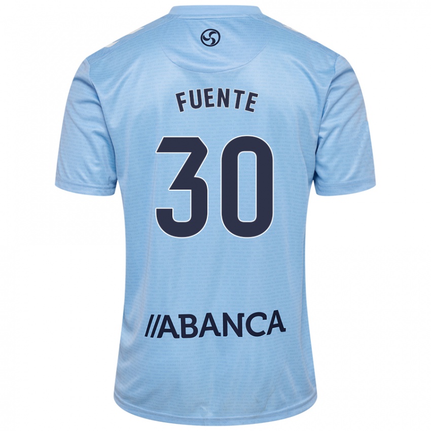 Niño Camiseta Mario Fuente #30 Azul Cielo 1ª Equipación 2024/25 La Camisa México