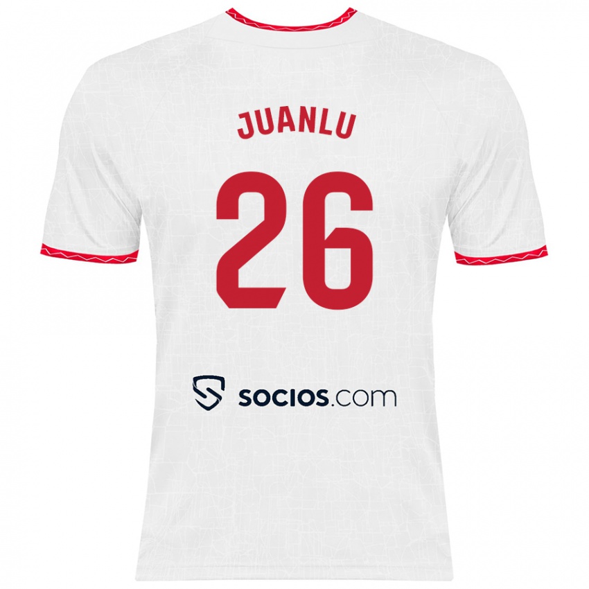 Niño Camiseta Juanlu Sánchez #26 Blanco Rojo 1ª Equipación 2024/25 La Camisa México