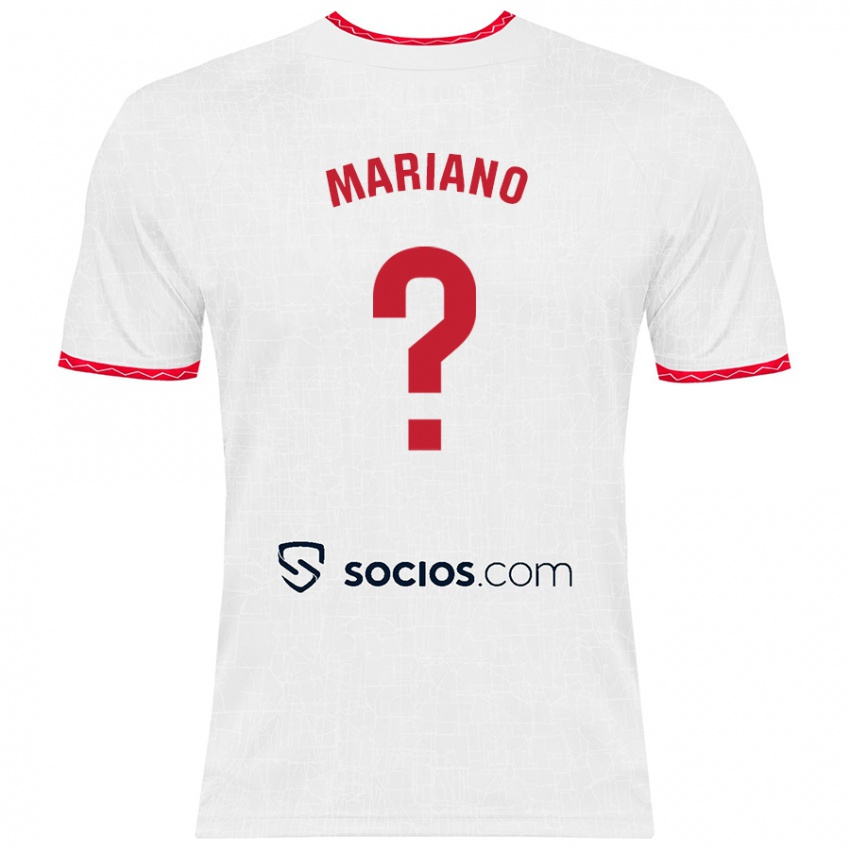 Niño Camiseta Jorge Mariano #0 Blanco Rojo 1ª Equipación 2024/25 La Camisa México