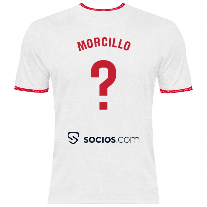 Niño Camiseta Raquel Morcillo #0 Blanco Rojo 1ª Equipación 2024/25 La Camisa México