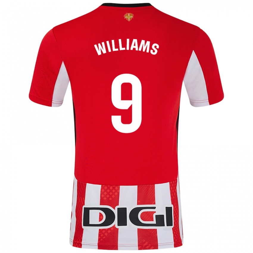 Niño Camiseta Iñaki Williams #9 Rojo Blanco 1ª Equipación 2024/25 La Camisa México