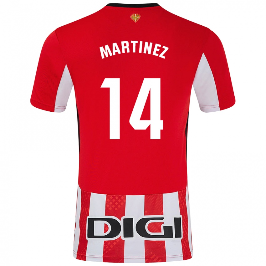 Niño Camiseta Pablo Martínez #14 Rojo Blanco 1ª Equipación 2024/25 La Camisa México