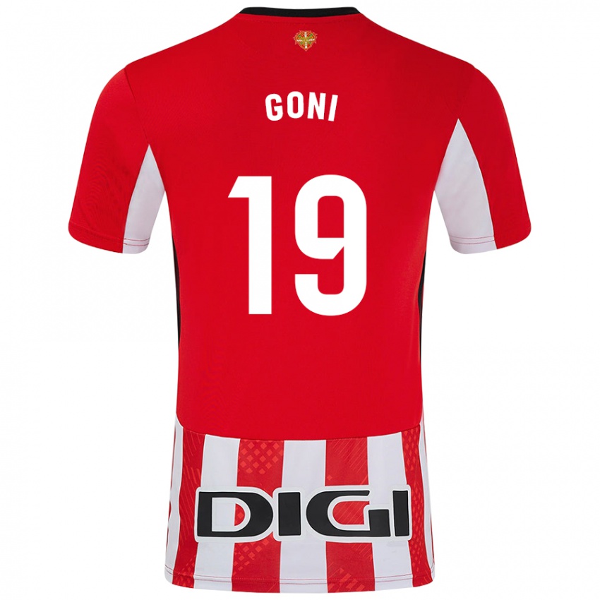 Niño Camiseta Marcos Goñi #19 Rojo Blanco 1ª Equipación 2024/25 La Camisa México