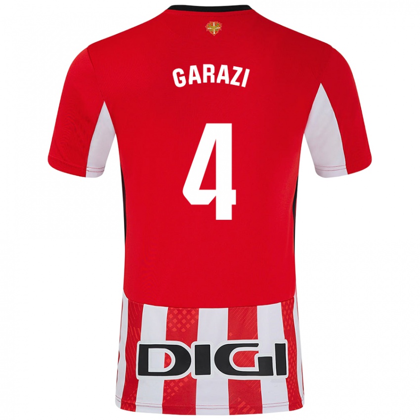 Niño Camiseta Garazi #4 Rojo Blanco 1ª Equipación 2024/25 La Camisa México