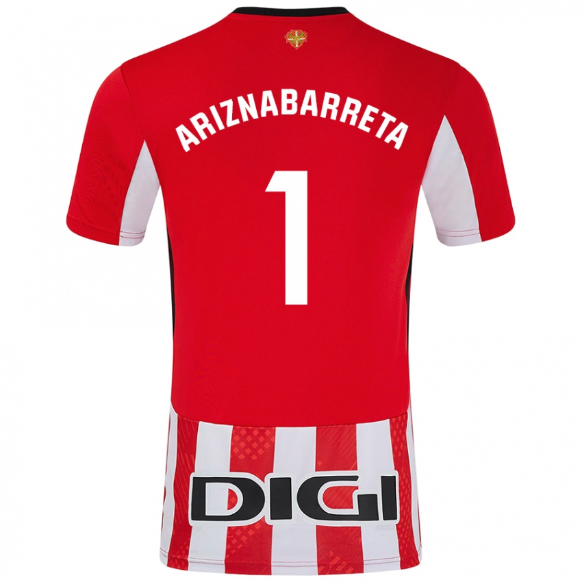 Niño Camiseta Oier Ariznabarreta #1 Rojo Blanco 1ª Equipación 2024/25 La Camisa México