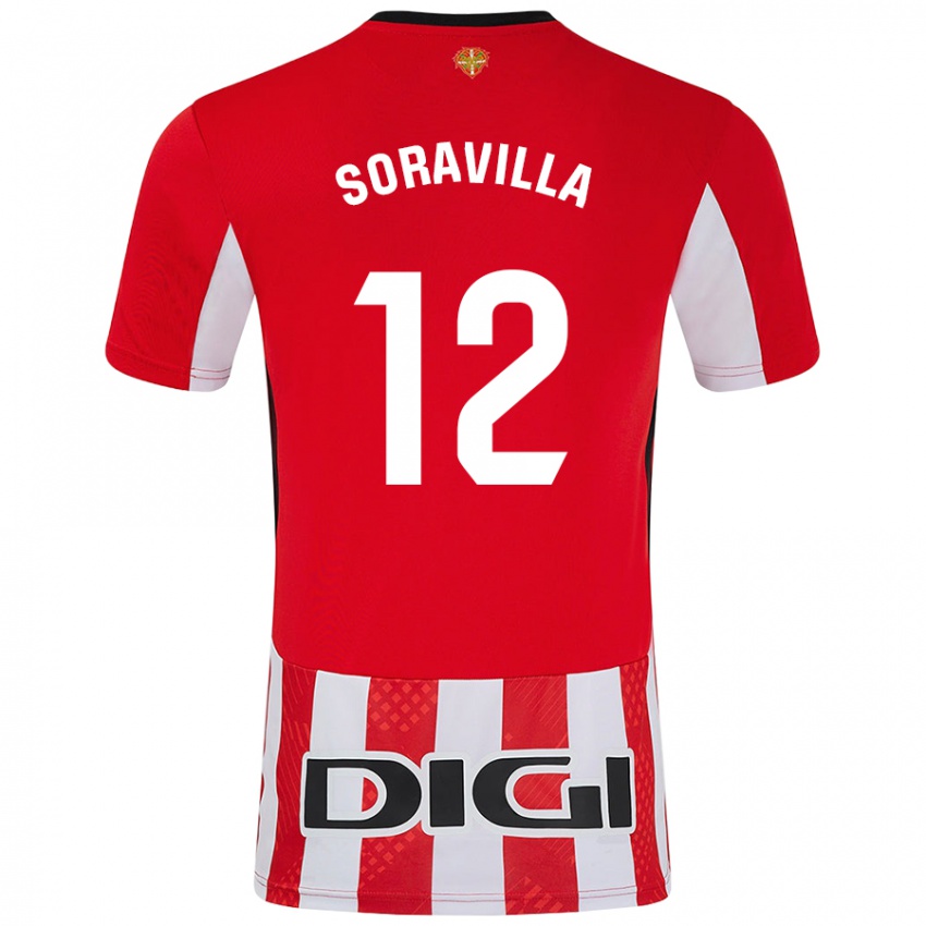 Niño Camiseta Ander Soravilla #12 Rojo Blanco 1ª Equipación 2024/25 La Camisa México