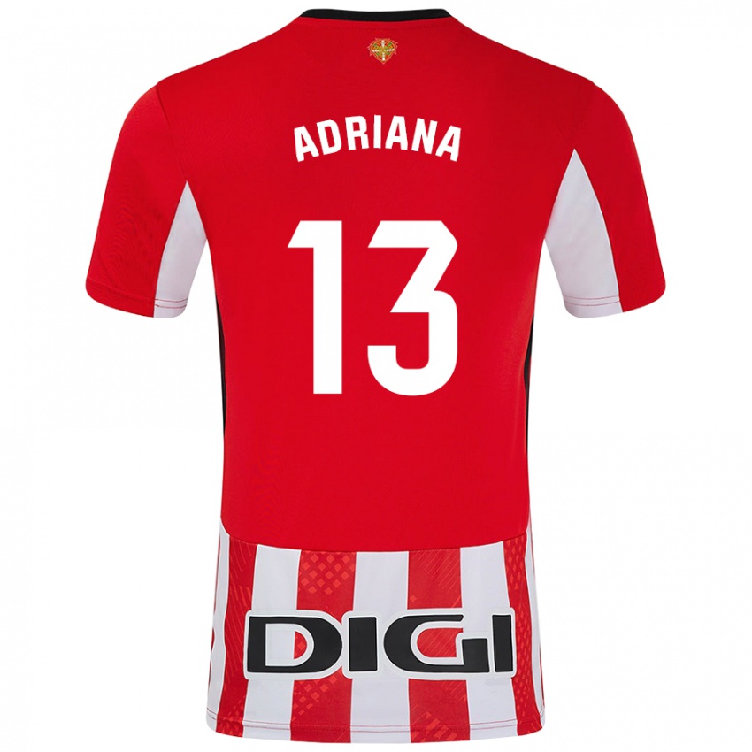 Niño Camiseta Adriana Nanclares Romero #13 Rojo Blanco 1ª Equipación 2024/25 La Camisa México