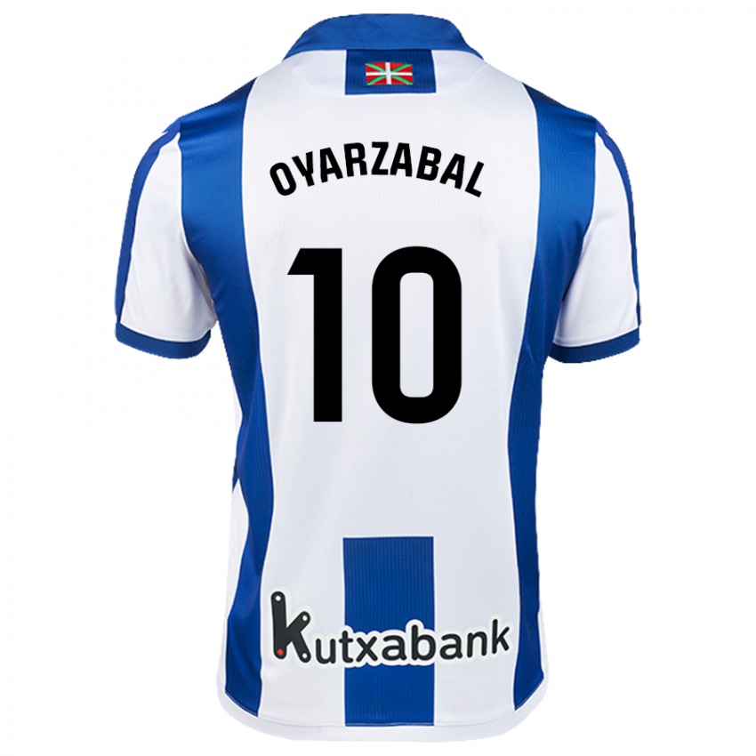 Niño Camiseta Mikel Oyarzabal #10 Blanco Azul 1ª Equipación 2024/25 La Camisa México