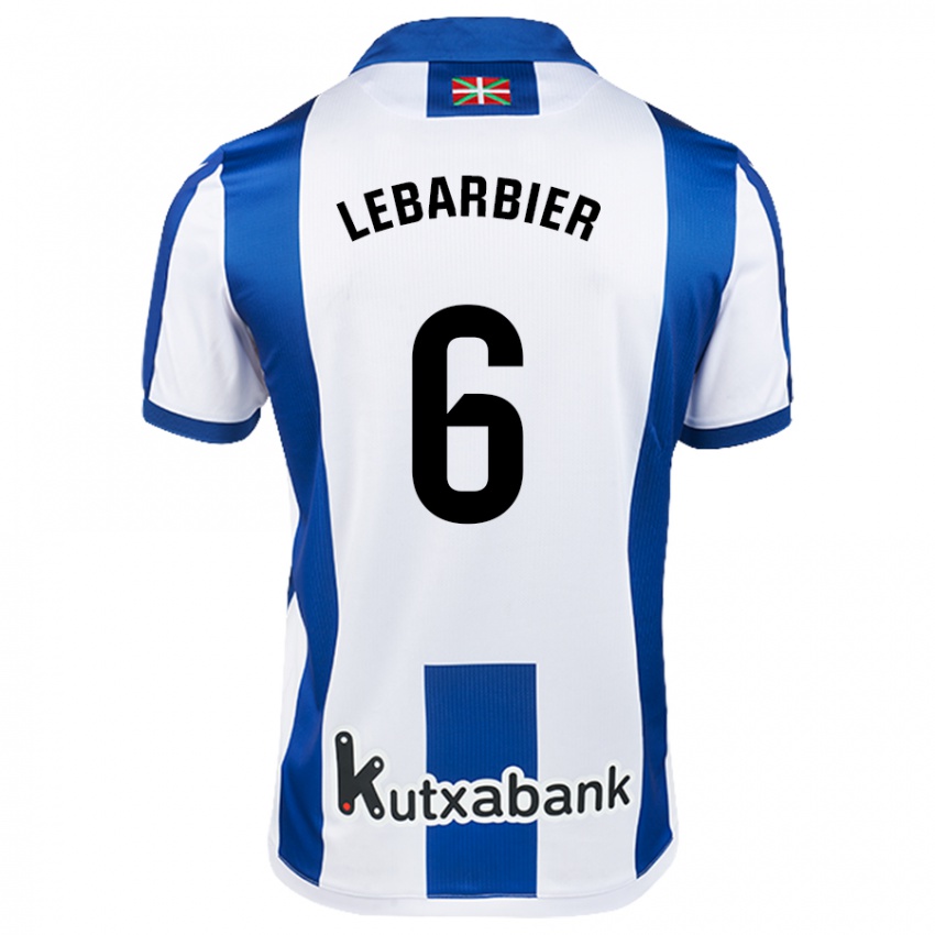 Niño Camiseta Alex Lebarbier #6 Blanco Azul 1ª Equipación 2024/25 La Camisa México