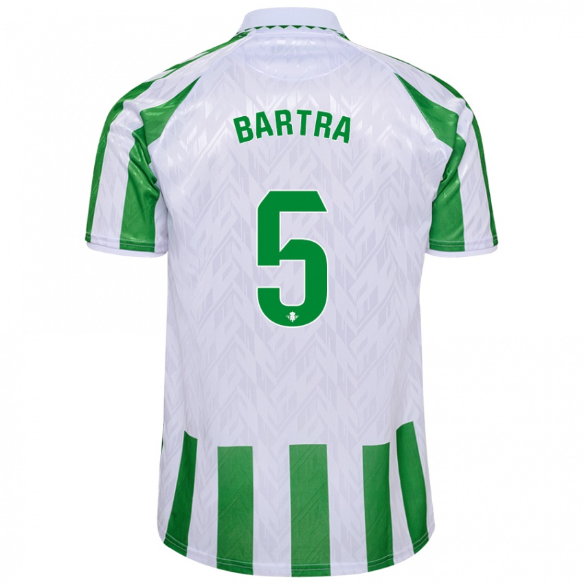 Niño Camiseta Marc Bartra #5 Verde Rayas Blancas 1ª Equipación 2024/25 La Camisa México