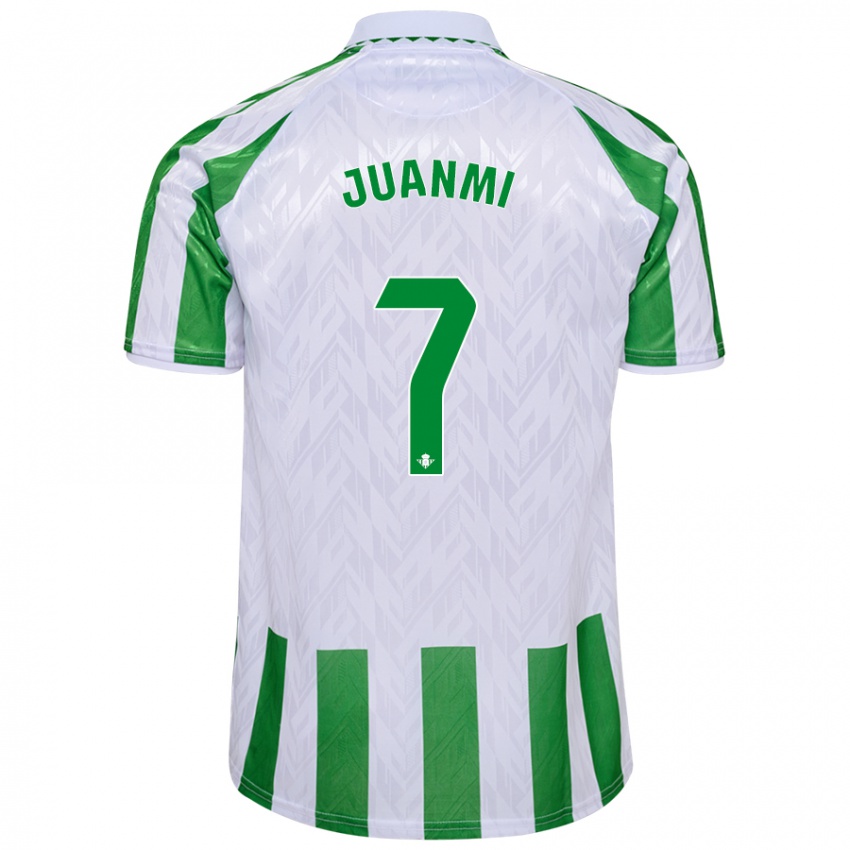 Niño Camiseta Juanmi #7 Verde Rayas Blancas 1ª Equipación 2024/25 La Camisa México