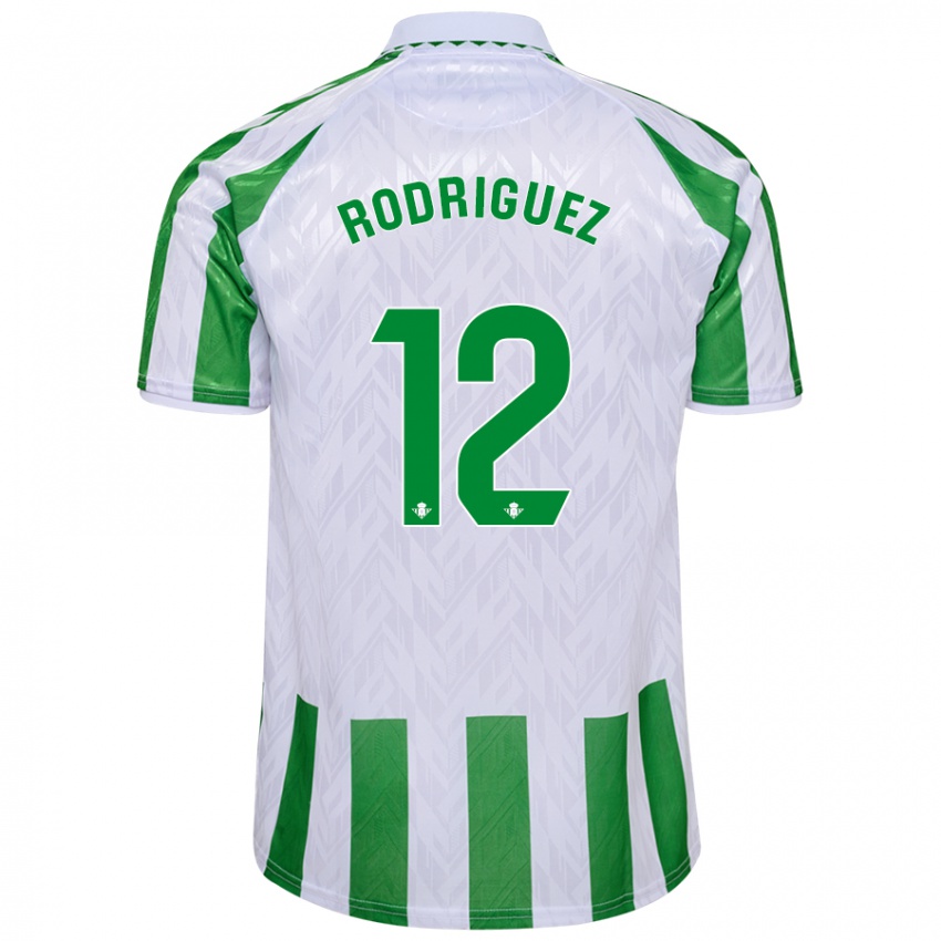 Niño Camiseta Ricardo Rodríguez #12 Verde Rayas Blancas 1ª Equipación 2024/25 La Camisa México