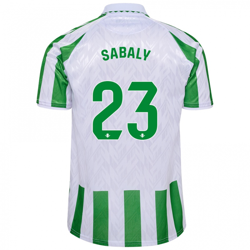 Niño Camiseta Youssouf Sabaly #23 Verde Rayas Blancas 1ª Equipación 2024/25 La Camisa México