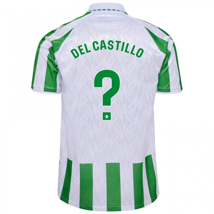 Niño Camiseta Gonzalo Del Castillo #0 Verde Rayas Blancas 1ª Equipación 2024/25 La Camisa México