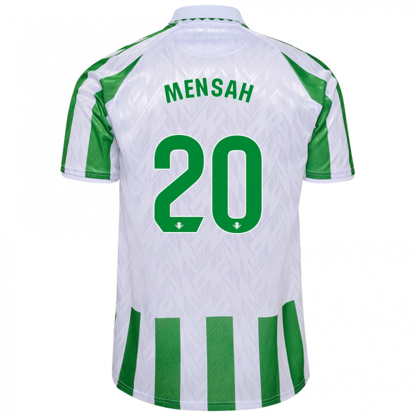 Niño Camiseta Mawuli Mensah #20 Verde Rayas Blancas 1ª Equipación 2024/25 La Camisa México