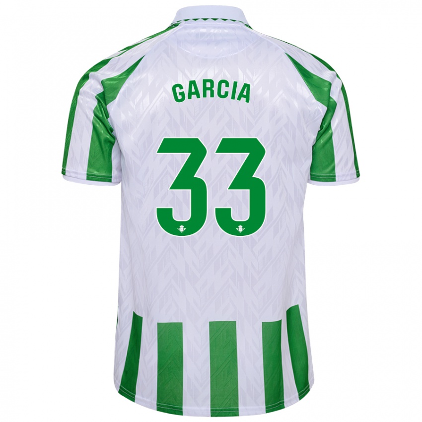 Niño Camiseta Pablo García #33 Verde Rayas Blancas 1ª Equipación 2024/25 La Camisa México