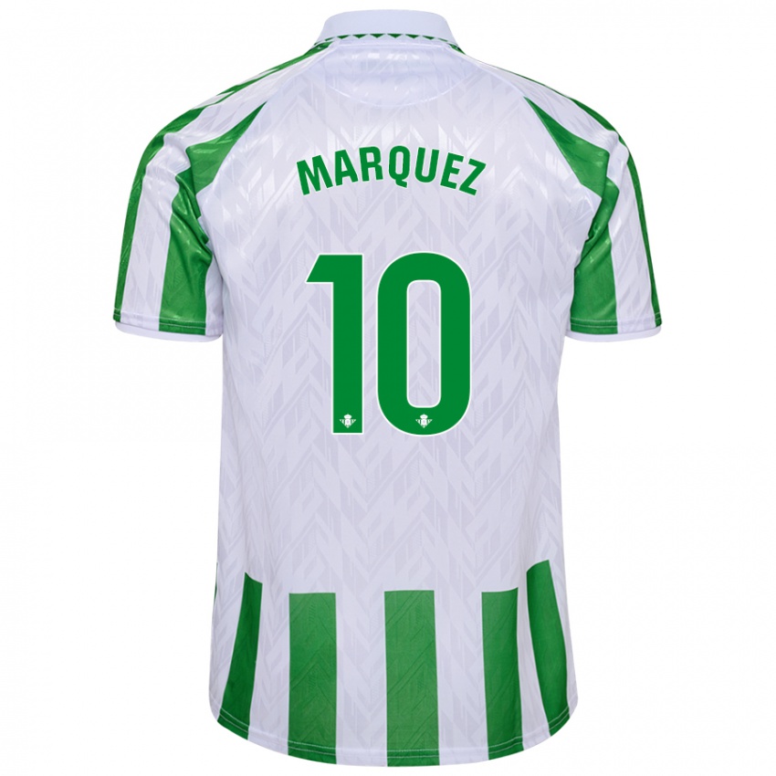 Niño Camiseta Rosa Márquez #10 Verde Rayas Blancas 1ª Equipación 2024/25 La Camisa México